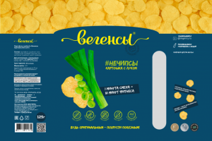 Пачка чипсов с прозрачным окном