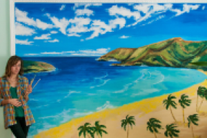рисунок "Гаваии" на стене  3х2.5 м