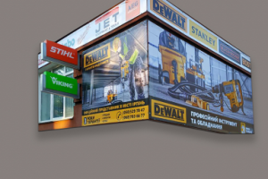 Outdoor ads for DeWALT