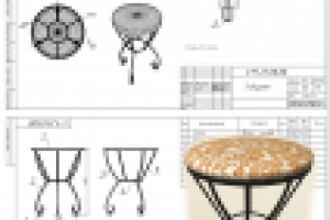 Кованная мебель, табурет