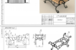 Кованная мебель, скамья