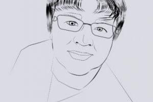 "карандашный"  портрет в векторе