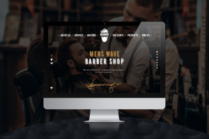 Landing page для Барбершопа "men's wave"