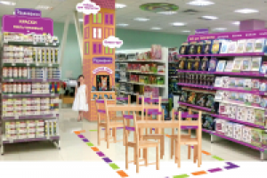 Брендирование зоны поделок в детском гипермаркете