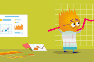 Персонаж Мистер График - иллюстрация