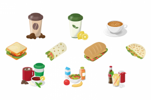 Иконки еды для приложения кафе