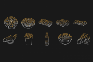 Иконки для приложения доставки еды