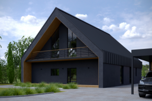 Коттедж без карнизного свеса