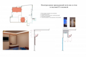 Конструкциия примыканий потолка и стен. Разрезы
