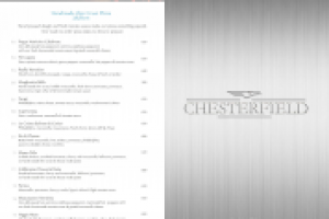 Меню ресторана "Честерфилд"