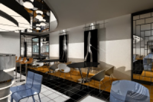 Концепт фастфуда японской кухни