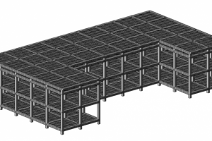 Общий вид объекта, построенный в ПК ЛИРА-САПР 2017