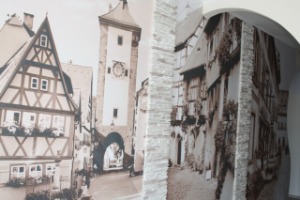 Вход на кухню. Стилизованные изображения.