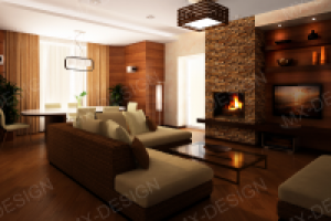 Загородный дом. Гостиная