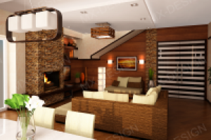 Загородный дом. Гостиная