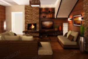 Загородный дом. Гостиная