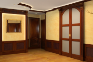 Квартира на ул. Ак. Анохина. Коридор в дереве