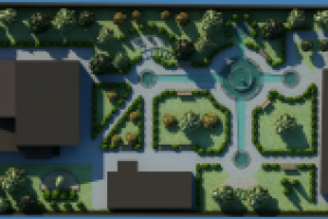 Эскизная визуализация плана ландшафта