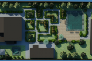 Эскизная визуализация плана ландшафта