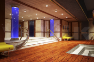 Проект интерьера дискотеки для Дворца Республики, г. Минск.