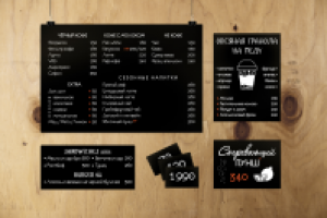Меню и информационное наполнение кофейни
