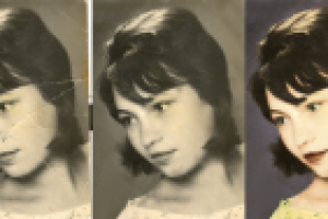 Ретушь старых ч/б фото, раскраска