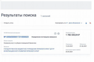 выигранный тендер