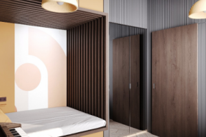 Темный интерьер с темными оттенками