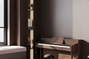 Темный интерьер с темными оттенками