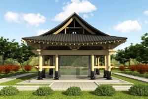 3д моделирование и конструирование китайской беседки