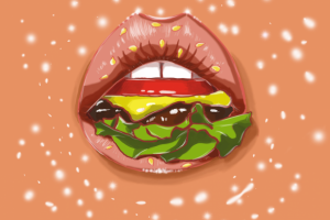 Губы-Бургер  (adobe photoshop)