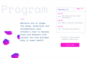 Страница регистрации  на вебинар