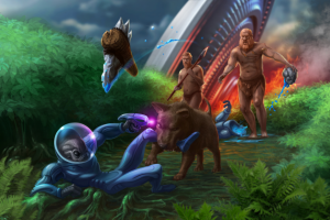 Крушение НЛО впервобытном мире