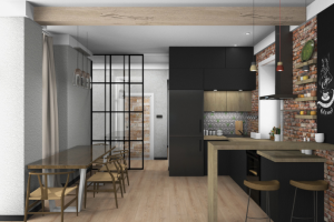 Интерьер столовой в экодоме