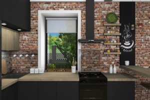 Интерьер кухни в экодоме