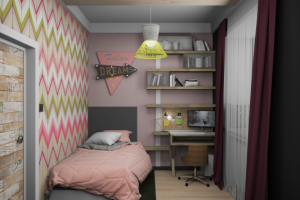 Интерьер детской комнаты в экодоме