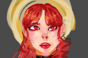 Portrait in art style