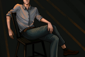 человек на стуле