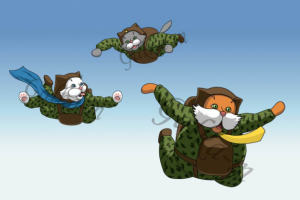 Котики-парашютисты