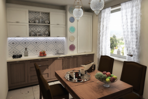 Проект кухни с элементами марокканского стиля