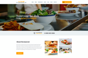 Адаптивная верстка сайта Luxury restaurant