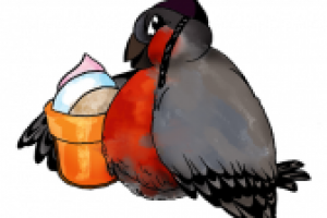 Кошерный снегирь с кошерным мороженым