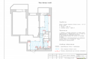 Дизайн-проект. План тёплых полов.