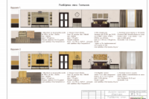 Дизайн-проект. Развёртка стен.