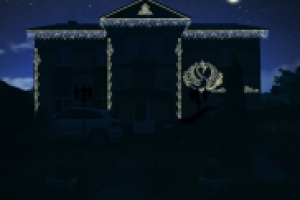 Праздничное освещение фасада коттеджа - д. Подчёрково. Эскиз - 2