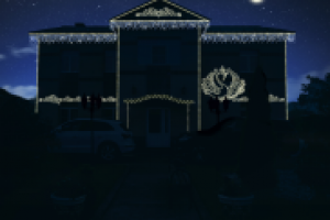 Праздничное освещение фасада коттеджа - д. Подчёрково. Эскиз - 1