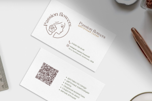 Визитная карточка для салона цветов