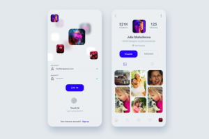 Дизайн интерфейса для соц сети