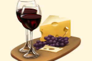 Вино и сыр (декор для плитки)
