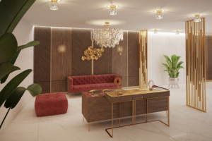 Вестибюль жилого дома с круглосуточной косьерж-зоной